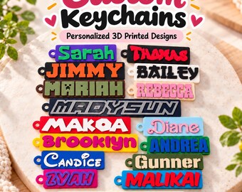 Custom 3D Printed Keychains