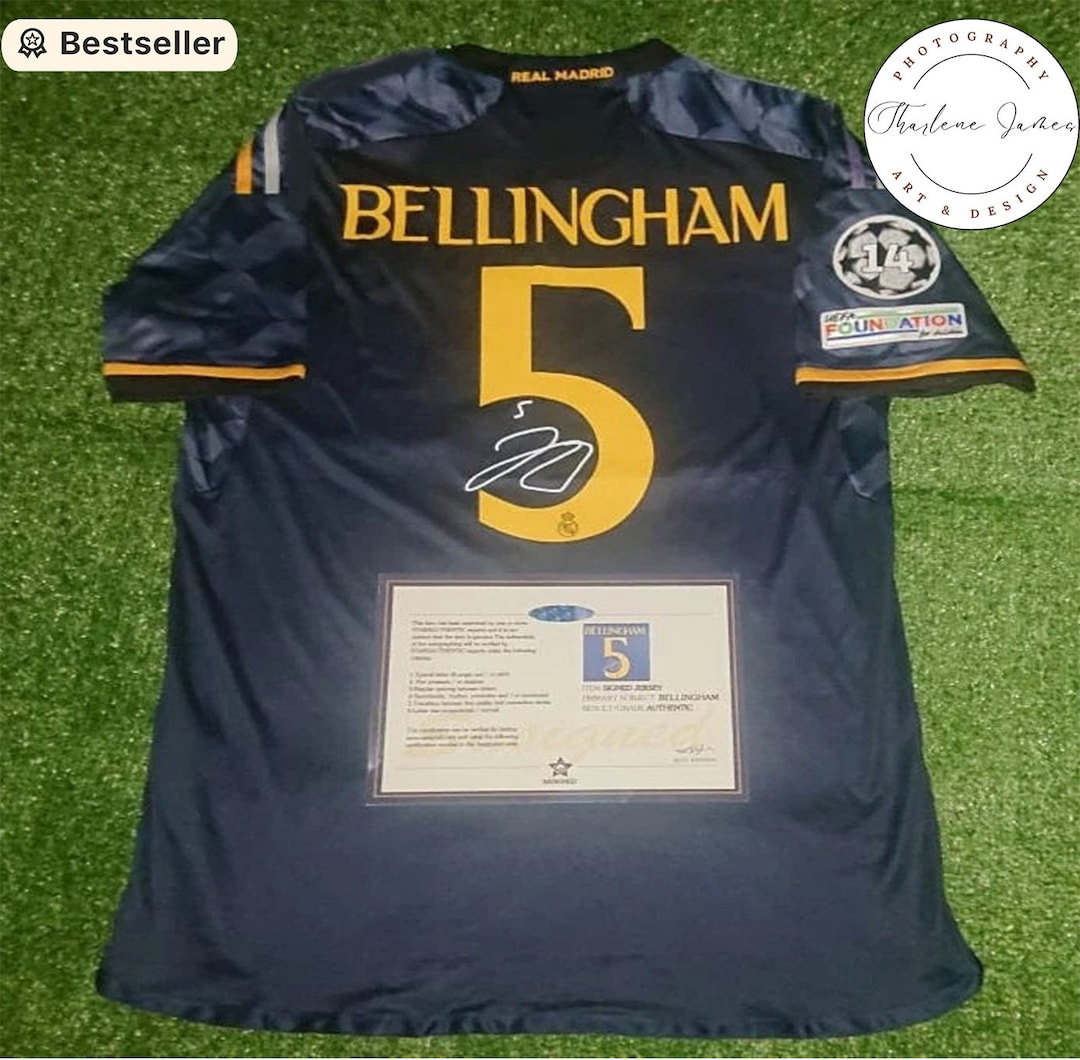 SIGNATURE Jude Bellingham Real Madrid AWAY Signature Shirt/jersey COA