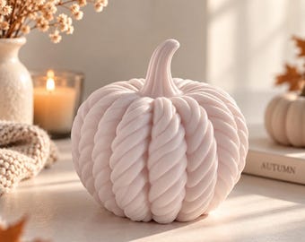 Decoratieve pompoen – Moderne herfstdecoratie | 3D-geprinte decoratieve pompoen | Halloween & herfst | 12 cm