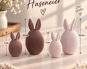 Paashaasje in een ei decoratie – Konijntje in een ei | Paasdecoratie in 2 maten | 3D-geprinte lentedecoratie