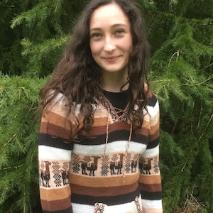 Alpaka Pullover / Pullover mit Kapuze