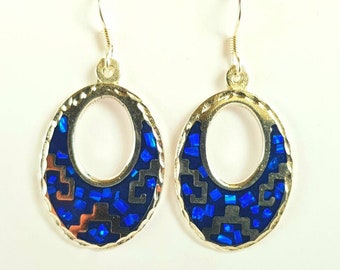 Fire Opal Earrings / Handmade Earrings / Genuine Fire Opal Earrings / Dangle Earrings