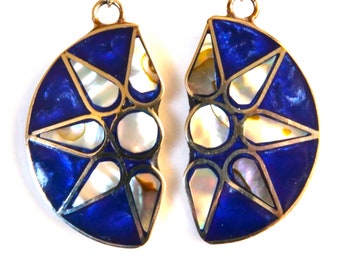 Pendientes de concha Paua / Pendientes de abulón natural / Pendientes hechos a mano / Pendientes colgantes de abulón / Pendientes de concha de abulón