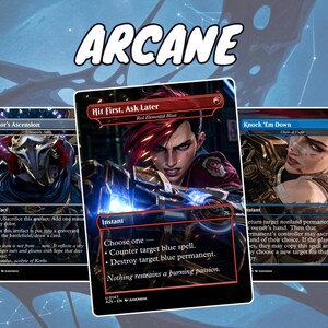 Pink Hair Hextech Proxy Commander Deck, 100 Card Partner Artifact Playtest Set, Casual Use Only