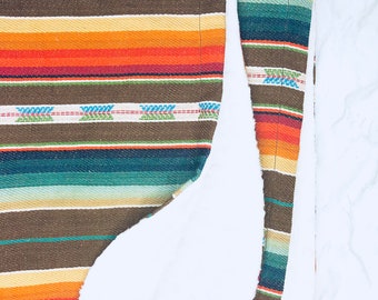 Brown Serape Baby Blanket, Mexican