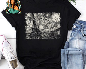 Van Gogh Shirt - Etsy Canada