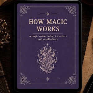 Magic System Worksheet, Digital Planner, Printable Journal Template for Fantasy Writers, RPG Writing Prompts