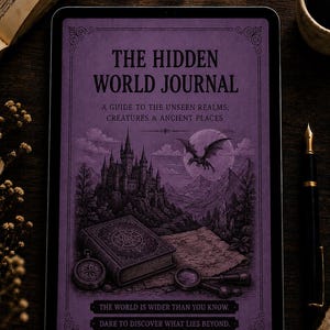 Urban Fantasy Worldbuilding Notebook, Printable Digital Journal, Fantasy Writer Gift, Instant Download
