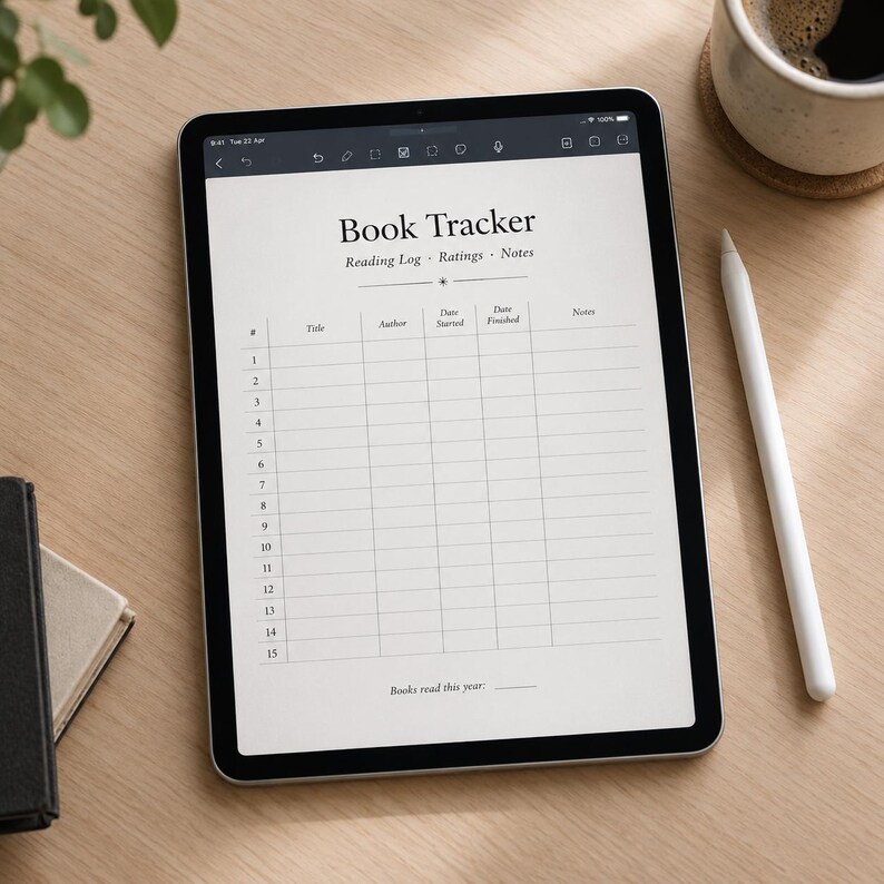 Book Tracker Printable, Reading Log Template, Book Journal PDF, Reading ...