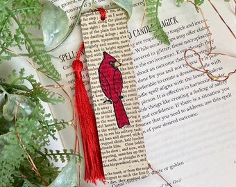 Cardinal Bookmark, Witch Bookmark, Bookmark, Phases of the Moon, Witchy Bookmark, Wiccan Jewelry, Coven Jewelry, Witch Supplies