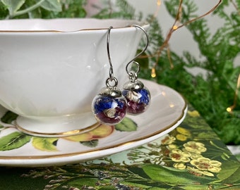 Spinel Witch Ball Crystal Earrings, Witchcraft Earrings, Witch Jewelry, Witch Supplies, Wiccan Jewelry, Witchcraft