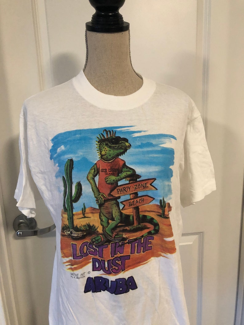 Vintage Aruba 90s Beach Tshirt image 2