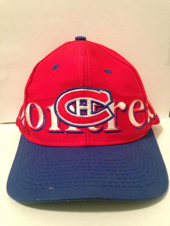 Montreal Canadiens Vintage CCM Red Striped Winter Hat - Hockey Jersey Outlet