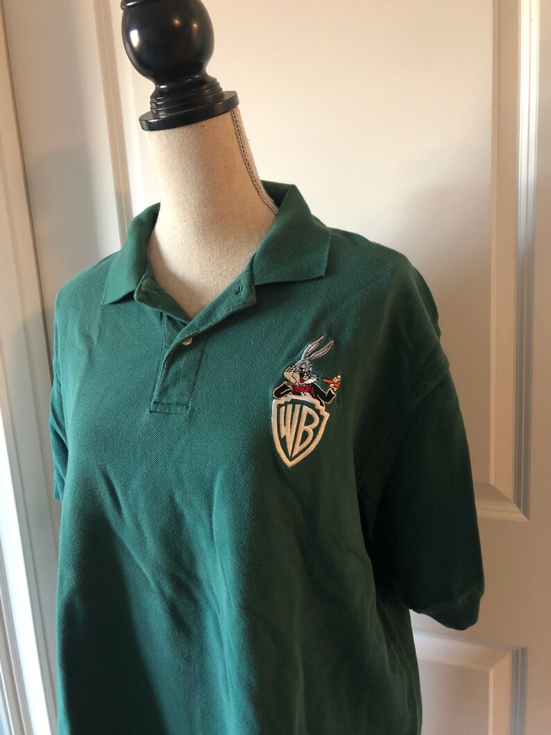 Vintage Bugs Bunny Looney Tunes Warner Bros Polo Shirt