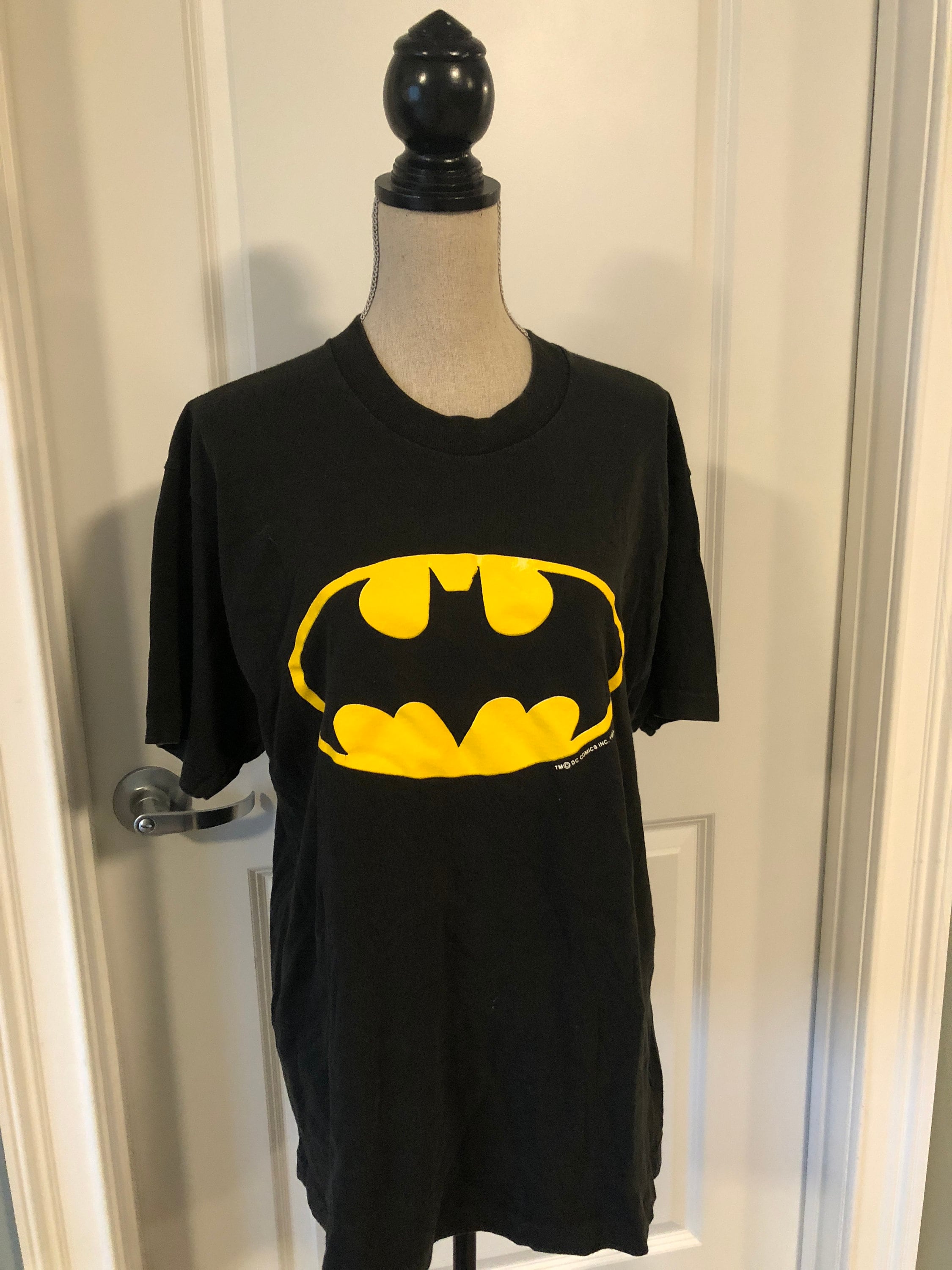 80s BATMAN DC comics スウェット 墨黒 フェード