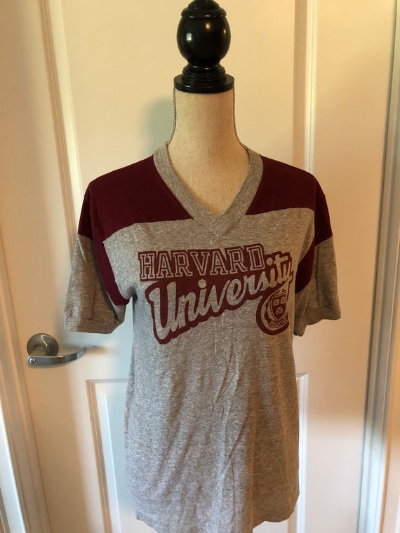 RARE Vintage Harvard University 70s V Neck Champi… - image 7