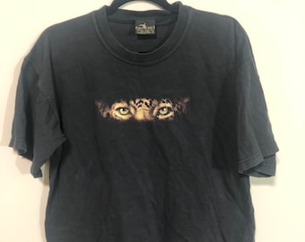 Camiseta vintage rara de leopardo y guepardo de los años 90