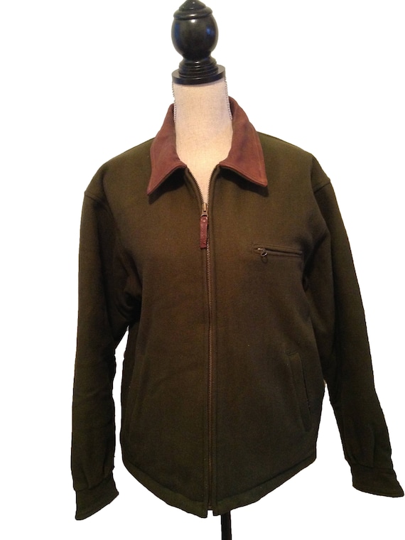 Vintage Woolrich Men's Green Wool Hunting Jacket