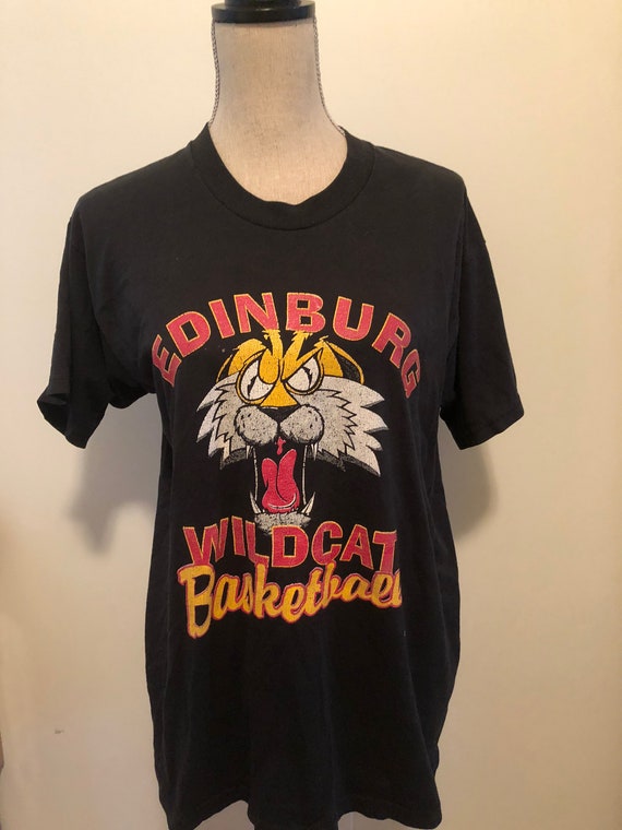 Vintage Edinburgh Wildcat Illinois Basketball 80s 