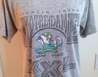 Vintage 90s Notre Dame Fighting Irish Tshirt