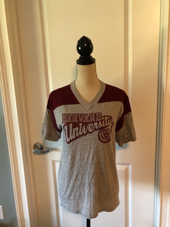 RARE Vintage Harvard University 70s V Neck Champi… - image 5