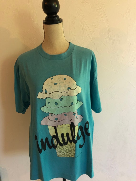 Vintage 80s Indulge Ice Cream Tshirt