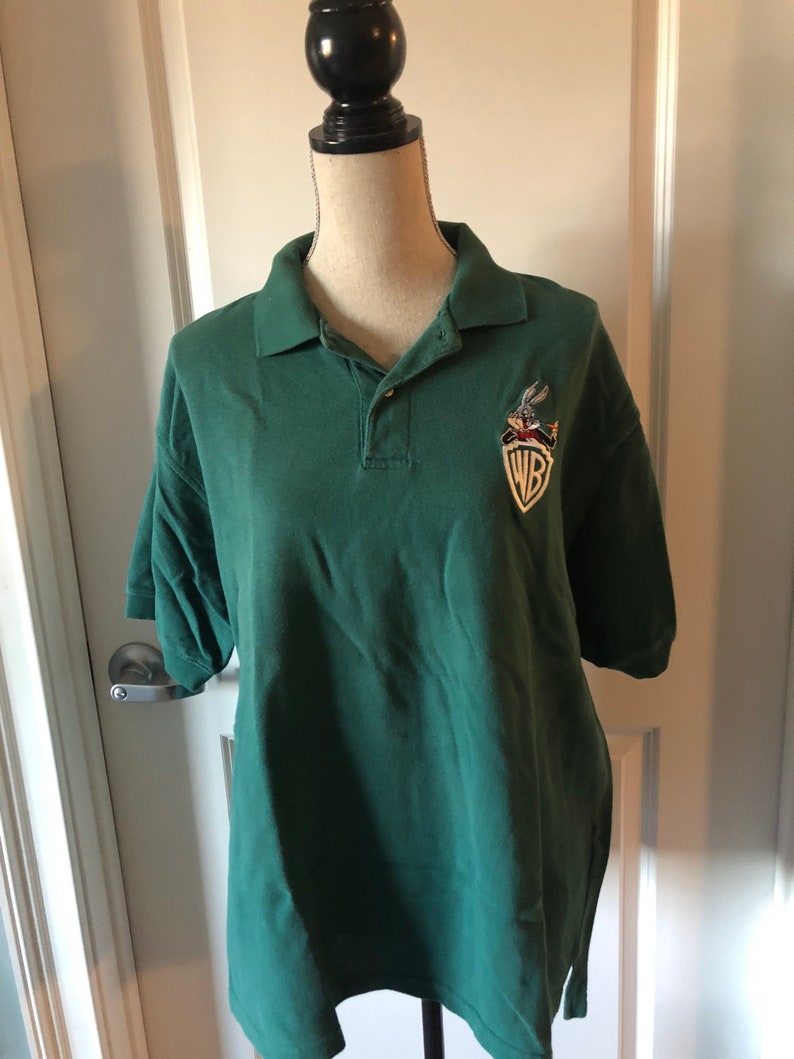 Vintage Bugs Bunny Looney Tunes Warner Bros Polo Shirt