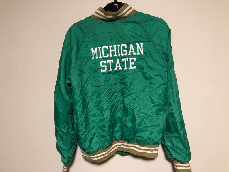RARE shops Vintage Michigan State 80s Windbreaker Jacket