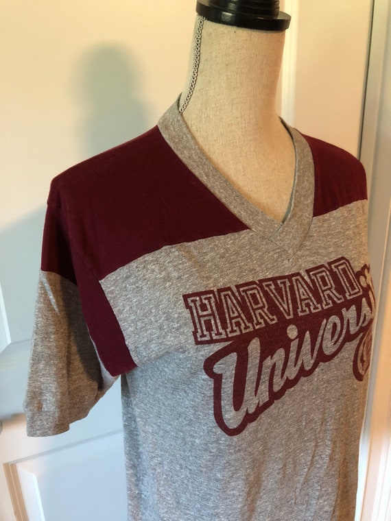 RARE Vintage Harvard University 70s V Neck Champi… - image 4