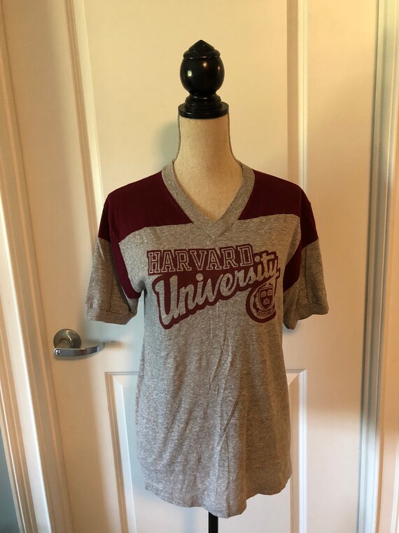 RARE Vintage Harvard University 70s V Neck Champi… - image 2