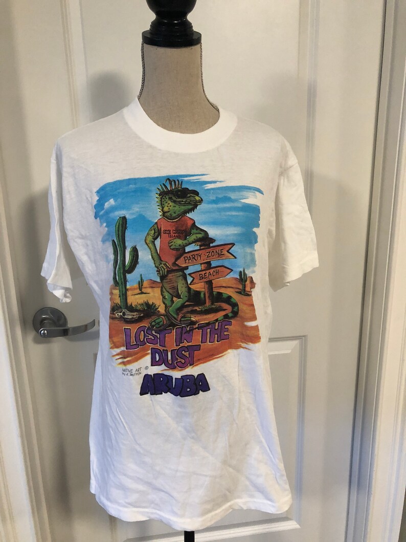 Vintage Aruba 90s Beach Tshirt image 1