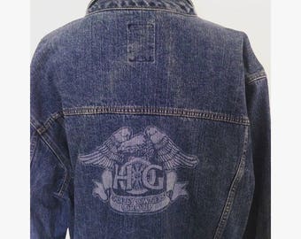 RARE Vintage Harley Davidson Owners Group Denim 90s Jacket