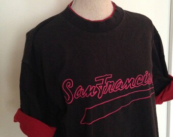 Vintage San Francisco 1993 Roll-up Sleeve Tshirt
