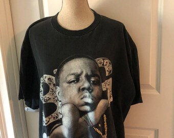 レア　美品　biggie smalls ビギー・スモールズ　Tシャツ　黒　XL 希少なノトーリアス BIG ビギー スモールズ 2000 年代初期の T シャツ