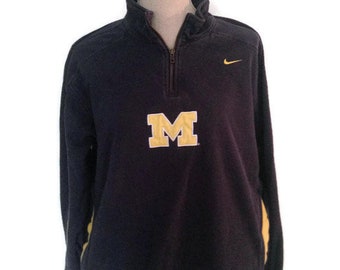 Vintage Michigan University Wolverines mid-90s Nike 3/4 Zip Sweatshirt