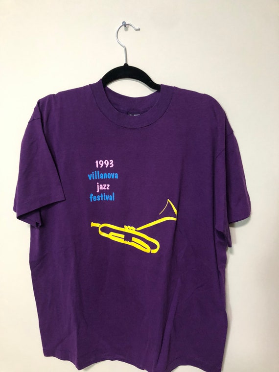 Vintage 1993 Villanova Jazz Festival 90s Tshirt - image 3