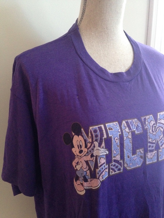 Vintage Mickey Mouse 80s Velva Sheen Tshirt - image 1