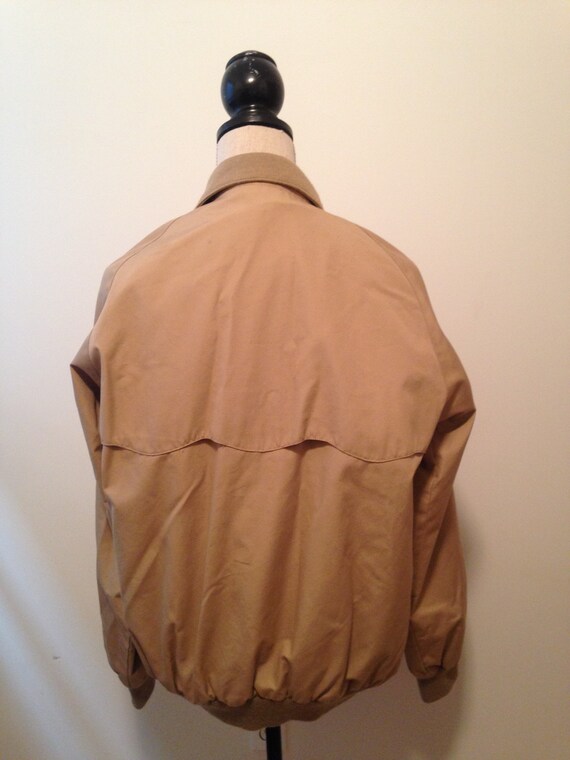 Vintage 80s Plaid Lined Tan Jacket - image 3