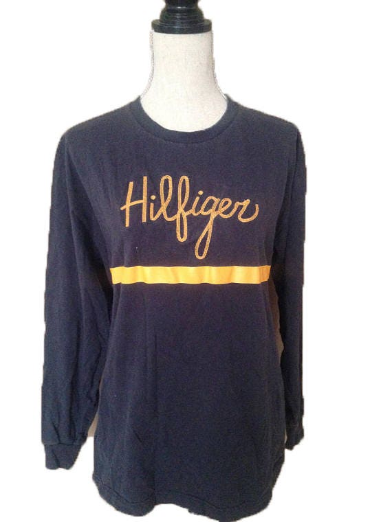 Vintage Tommy Hilfiger Longsleeve 90s T-shirt - image 1