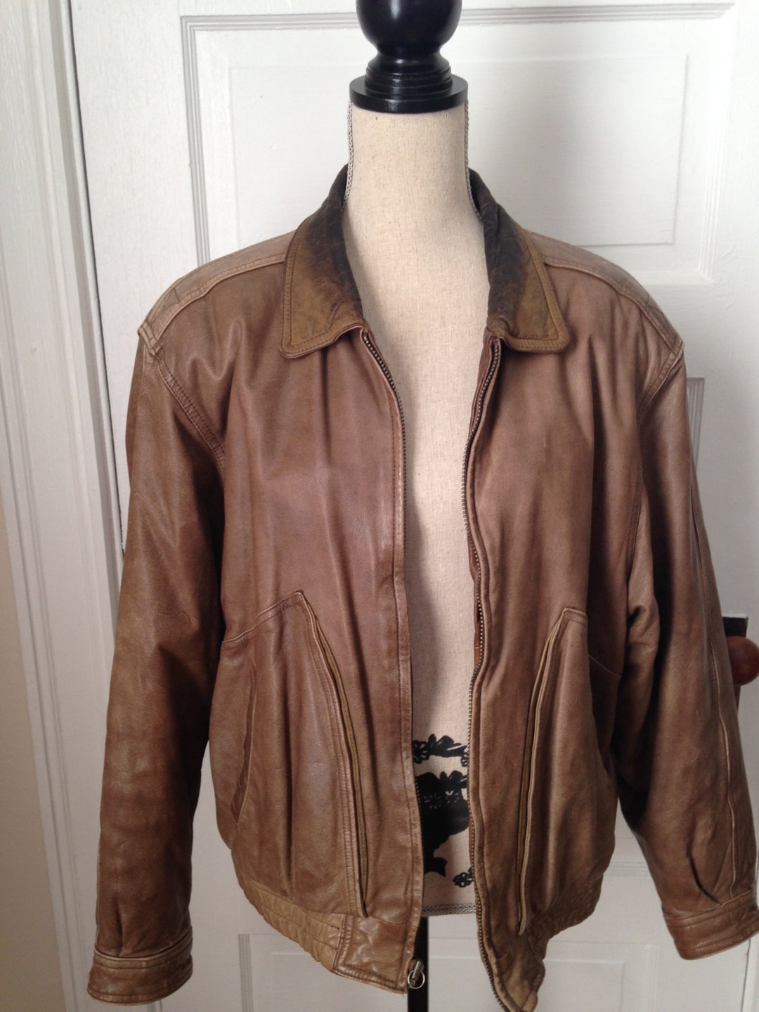 Vintage Reed Sportswear Leather Jacket - Etsy Vintage Reed Sportswear Leather Jacket - Etsy