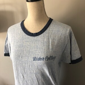 Vintage Ricker College of Maine 70s Ringer Tshirt image 10