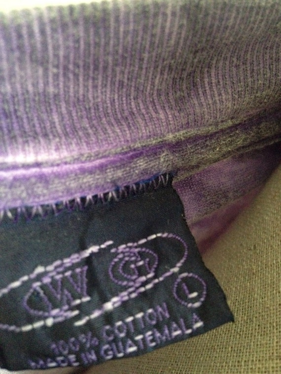 Vintage Purple V- Tie Dye 90s Tshirt - image 4