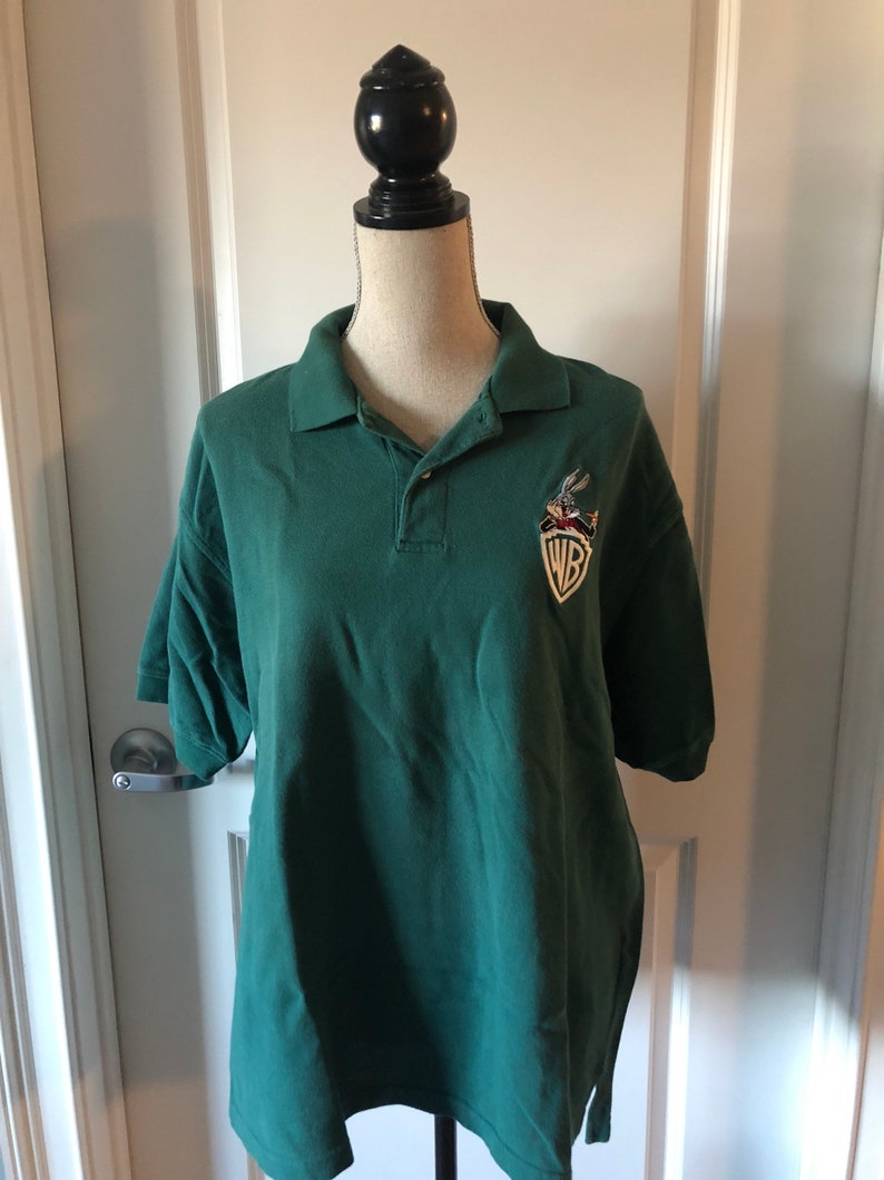 Vintage Bugs Bunny Looney Tunes Warner Bros Polo Shirt