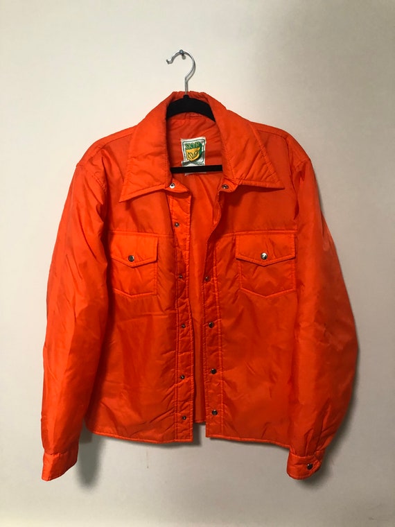 Rare Vintage Neon Orange Skyr 70s Jacket