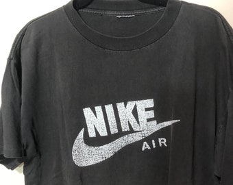 Camiseta negra Nike Air vintage de mediados de los 90