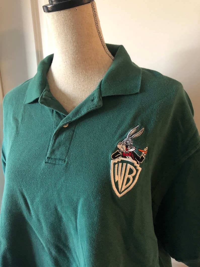 Vintage Bugs Bunny Looney Tunes Warner Bros Polo Shirt