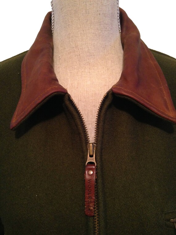 Vintage Woolrich Men's Green Wool Hunting Jacket - image 2