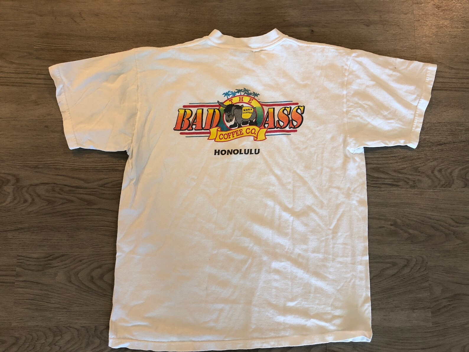 Vintage Bad Ass Kona Coffee Honolulu Hawaii Crazy Shirts 90s Etsy