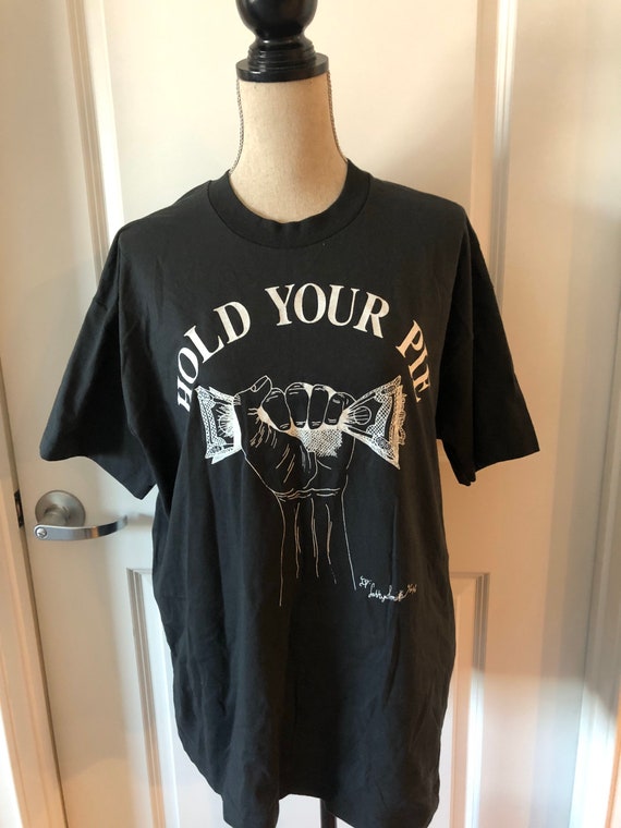 Vintage 90s Hold Your Pie Money Tshirt - image 2
