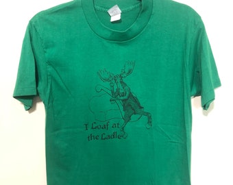 Rare Vintage early 80s Loaf at the Ladle Exeter New Hampshire Reindeer Tshirt